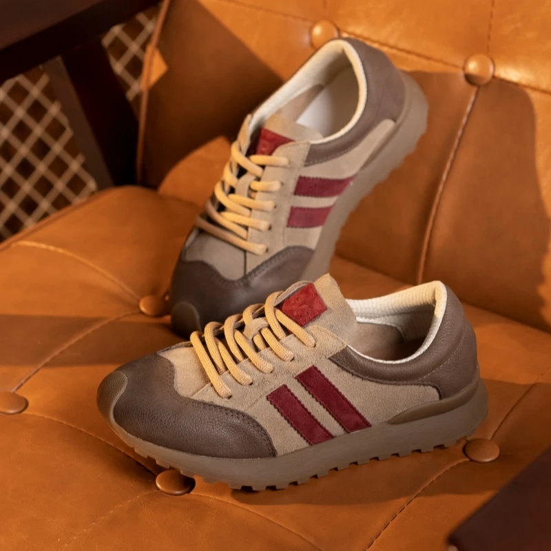 春夏新款复古阿甘鞋透气休闲女鞋系带运动女鞋潮流百搭德训鞋批发