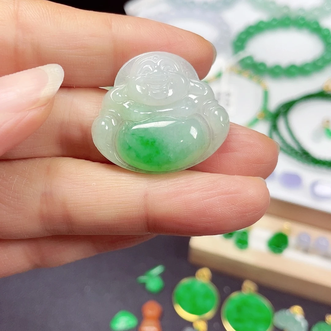 翡翠未镶嵌手链天然缅甸翡翠A货卡26.7-30-5.7