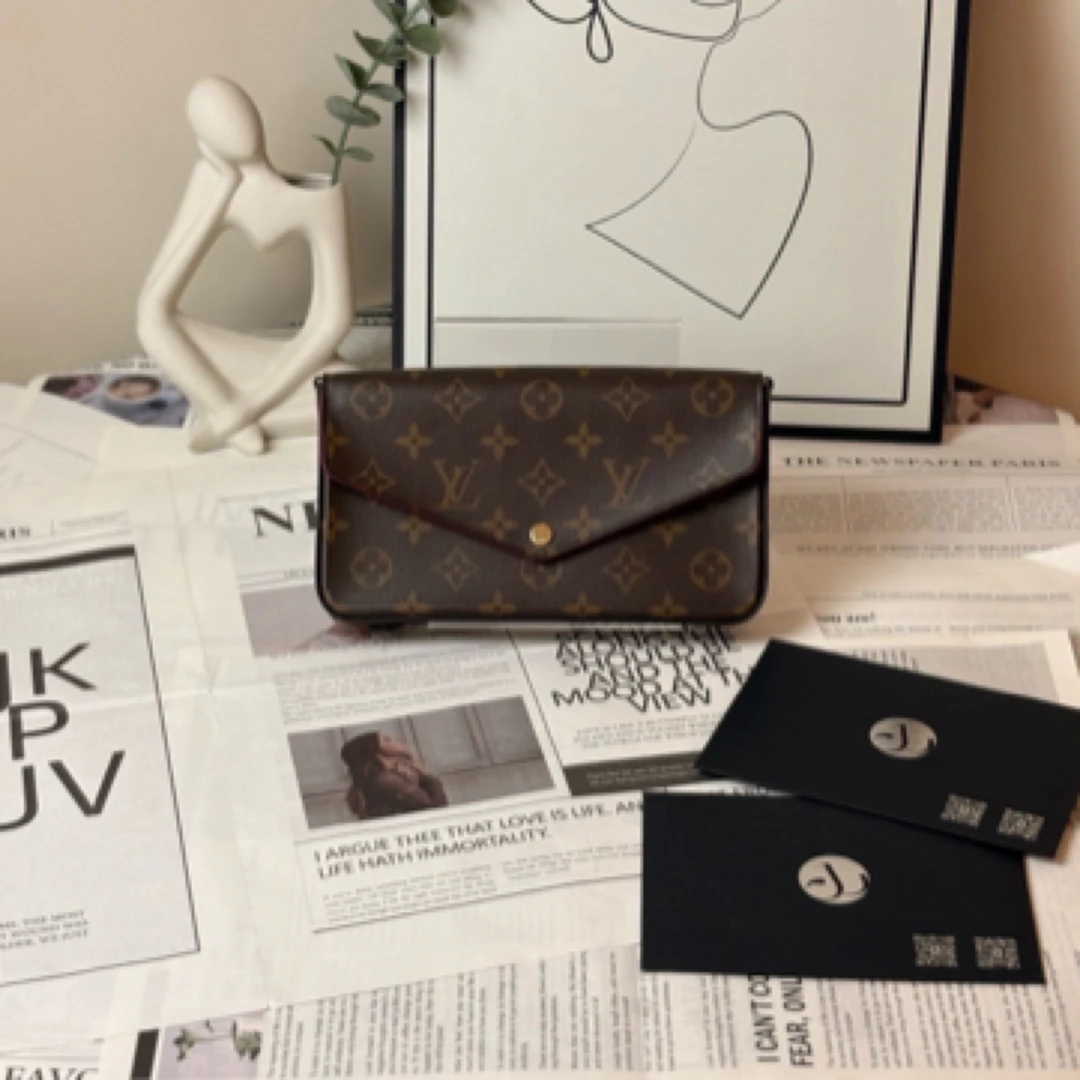 95新 LouisVuitton/路易威登 三合一 老花 芯片款/JW5655