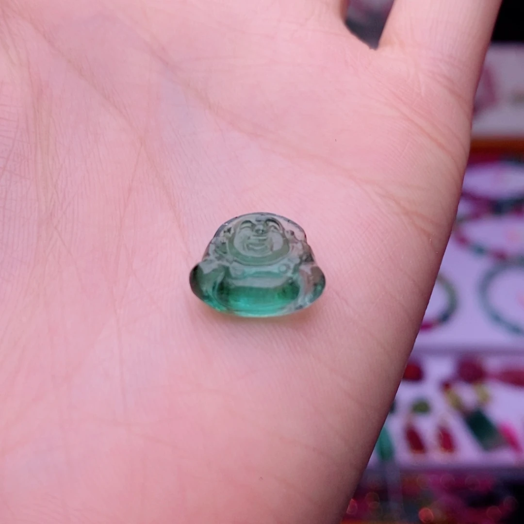 颈饰未镶嵌碧玺佛公吊坠yy