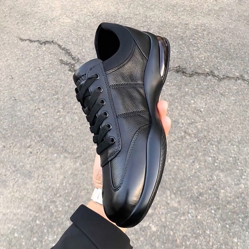 2025轻便轻奢欧货新款系带低帮软弹商务休闲时尚百搭透气休闲鞋男