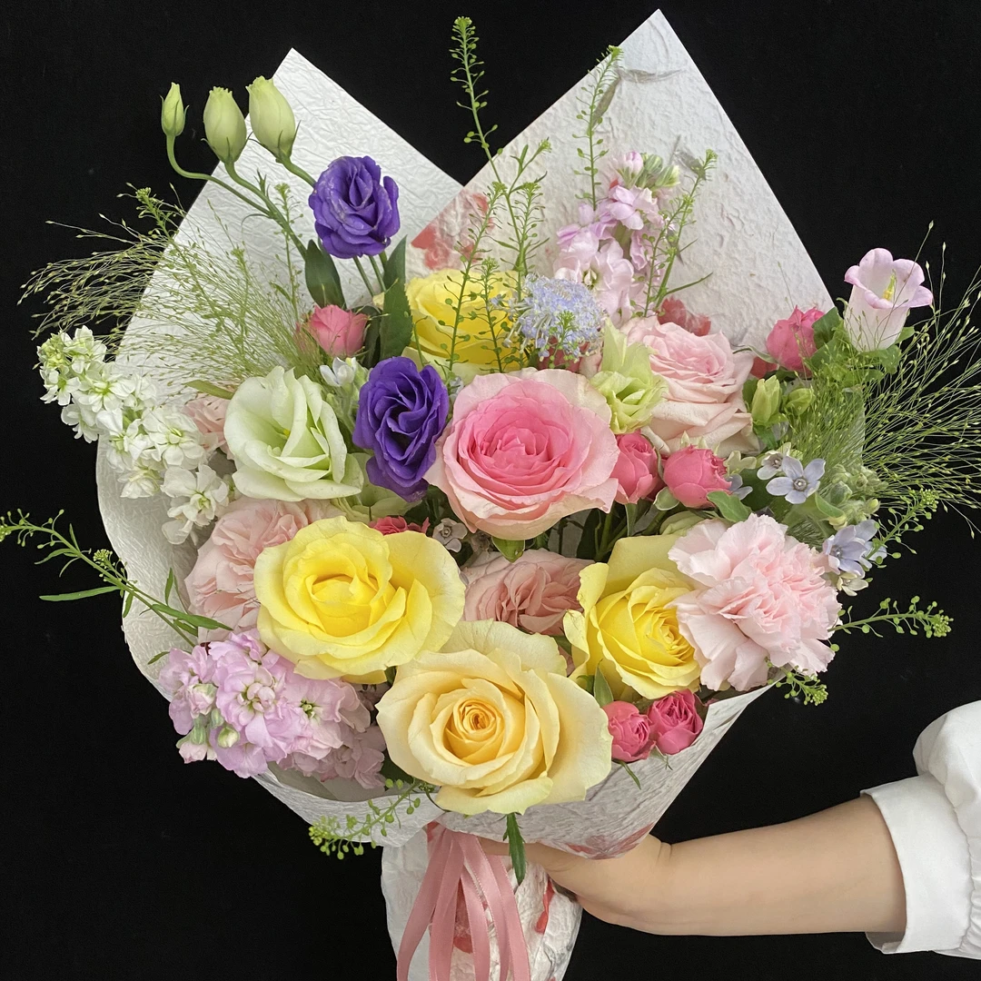 520我爱你多巴胺混搭花束