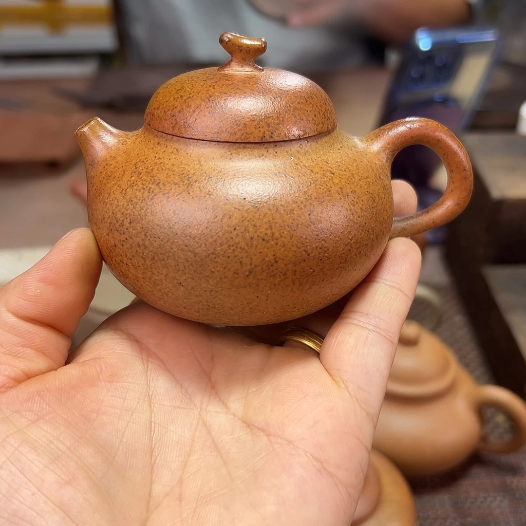 茶壶紫砂瓜趣150cc宜兴紫砂