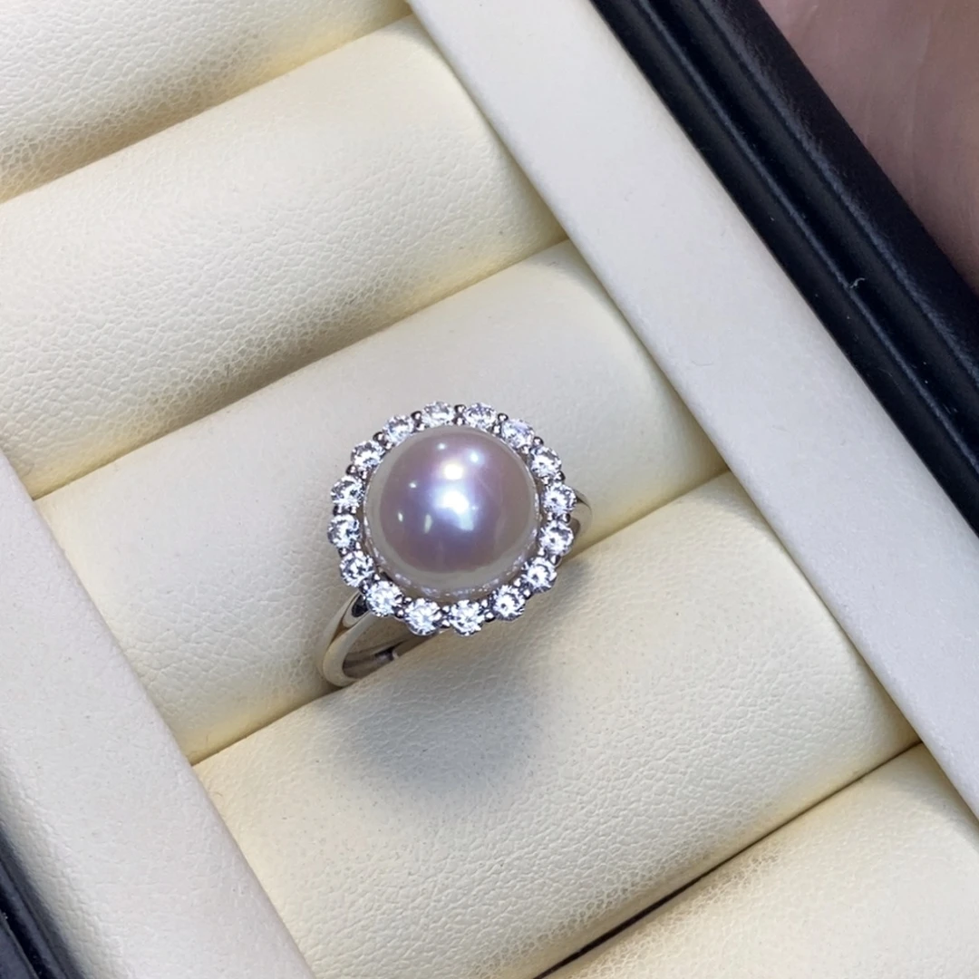 淡水珍珠银S925镶嵌戒指特价