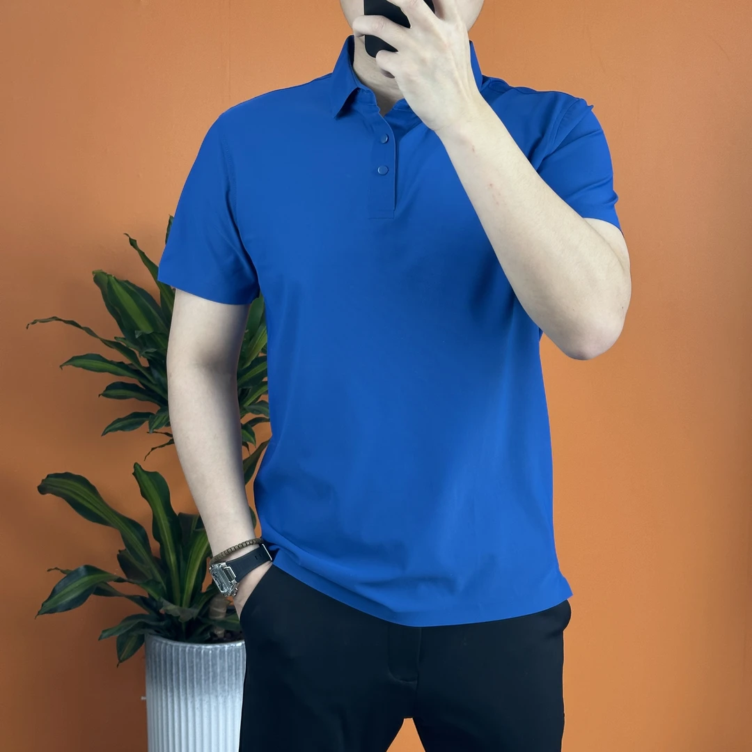 2025年春季新款男士短袖Polo衫无缝百搭韩版修身休闲上衣222