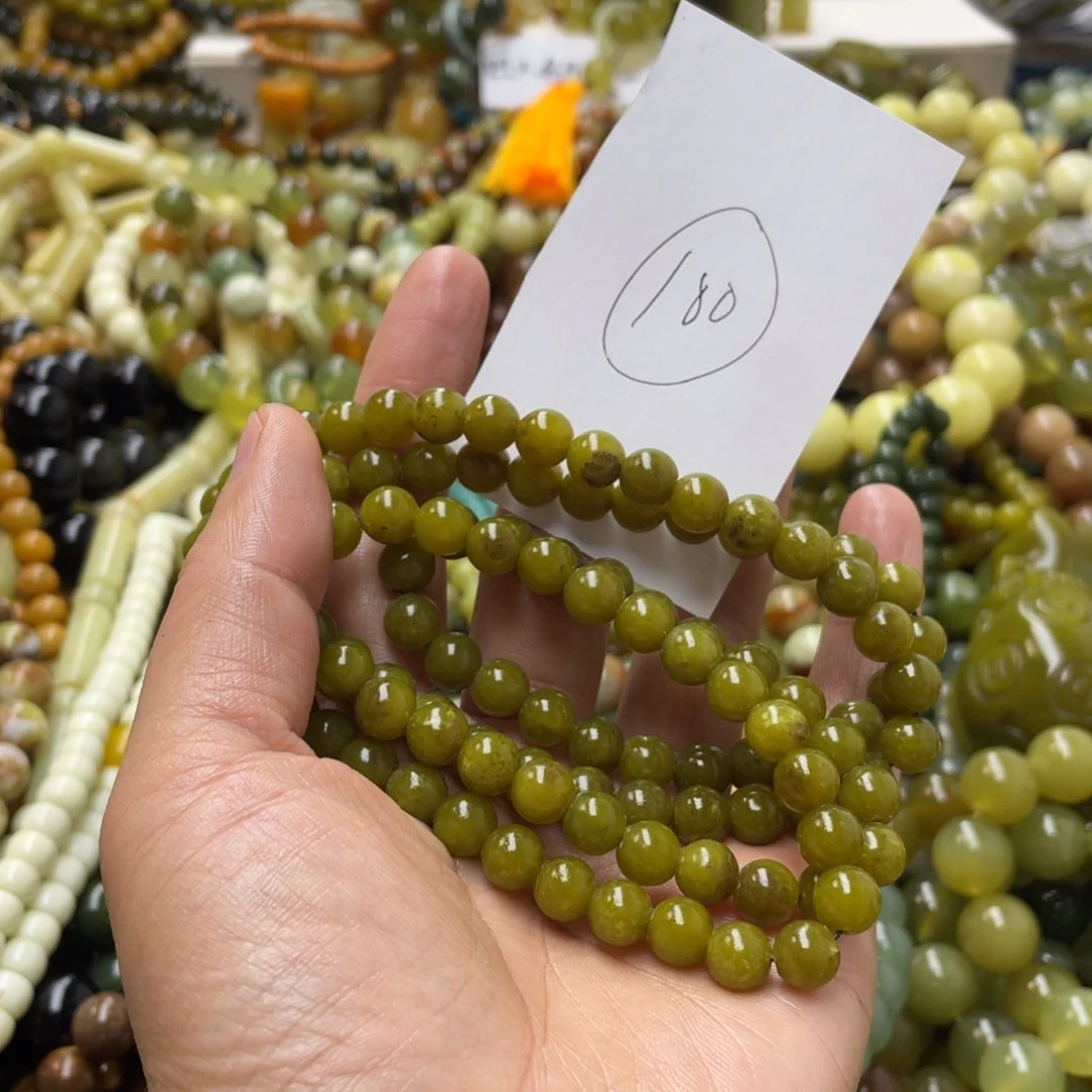 蛇纹石玉手链未镶嵌