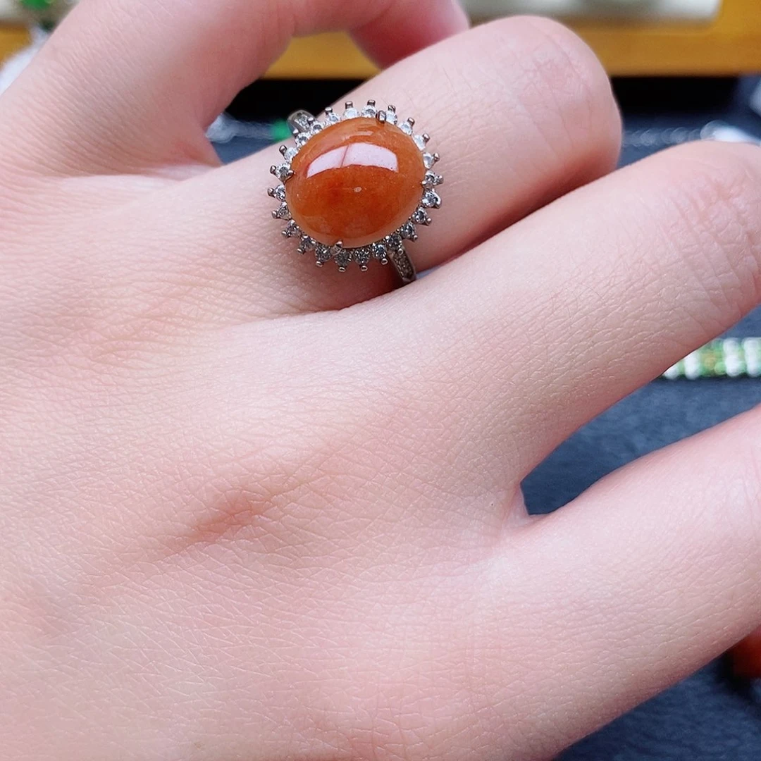 银S925镶嵌戒指翡翠