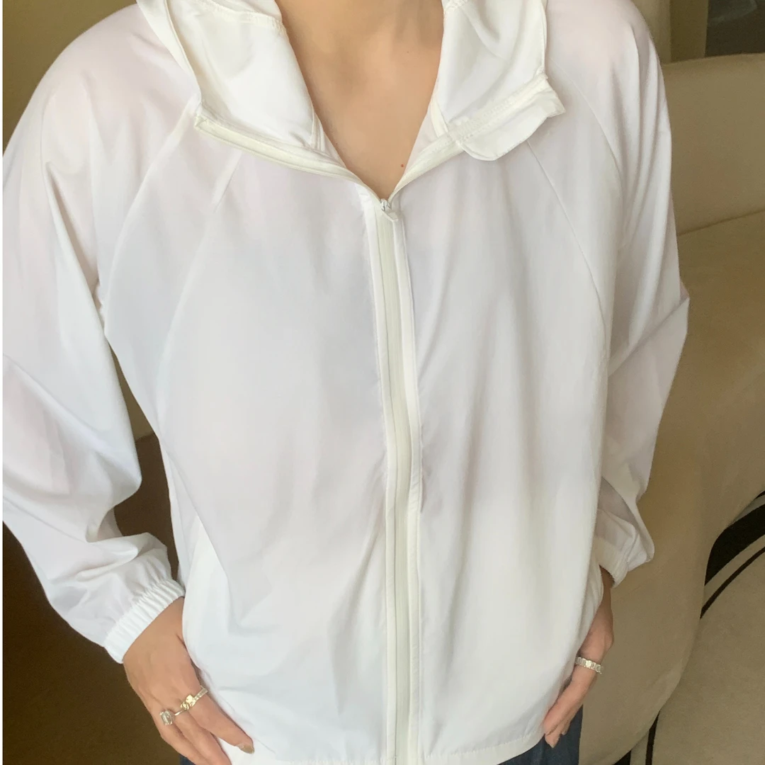 【情侣防晒衣】凉感防晒服吸汗透气夏季宽松版连帽防晒衣-9791