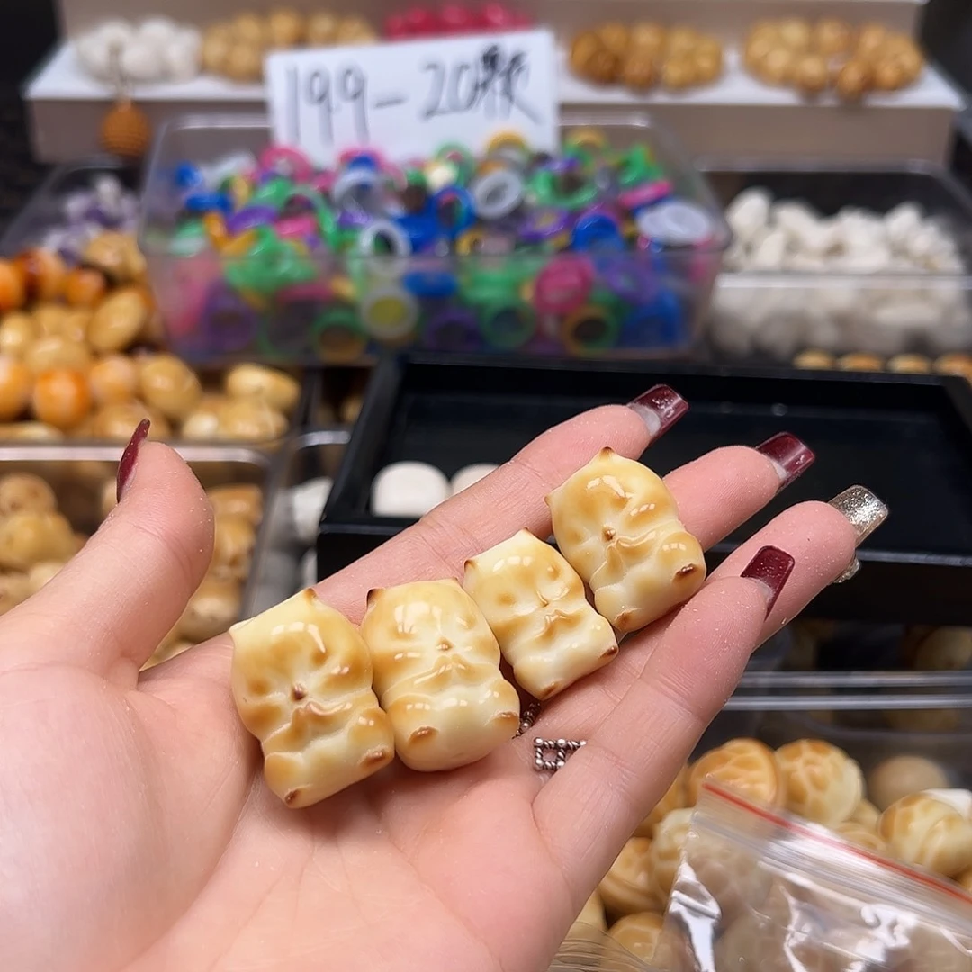 *****手串菩提根/象牙果瑕疵炭烤不语猫4颗有裂