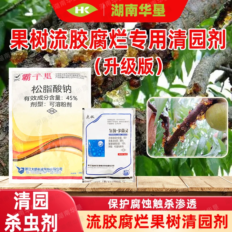 松脂酸钠多菌灵铜果树流胶腐烂清园剂桃树李子涂白剂介壳虫农药
