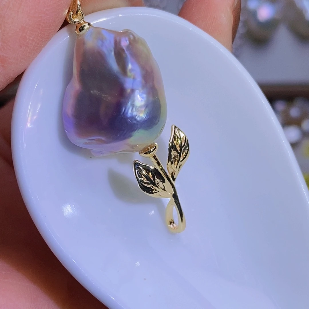 淡水珍珠银S925镶嵌淡水珍珠