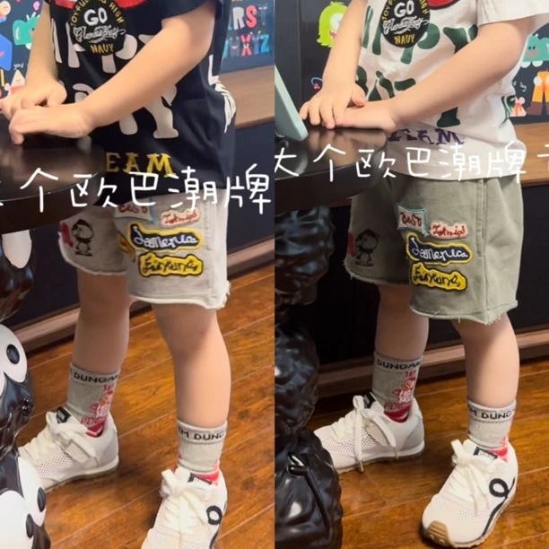 【断码清仓】JAM新款热裤重工刺绣儿童夏季运动短裤