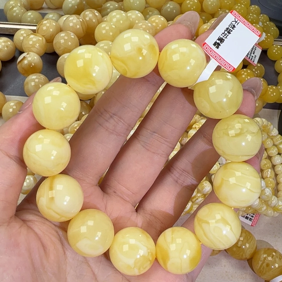 手链琥珀未镶嵌40.4白蜡