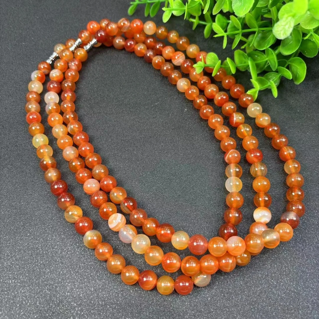 S7008（玉甲珠宝）卡10-太岁肉灵芝红玛瑙项链-多样性发一件