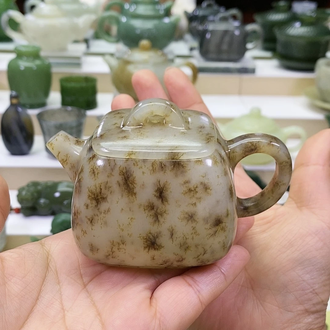 和田玉茶壶未镶嵌南*嗡
