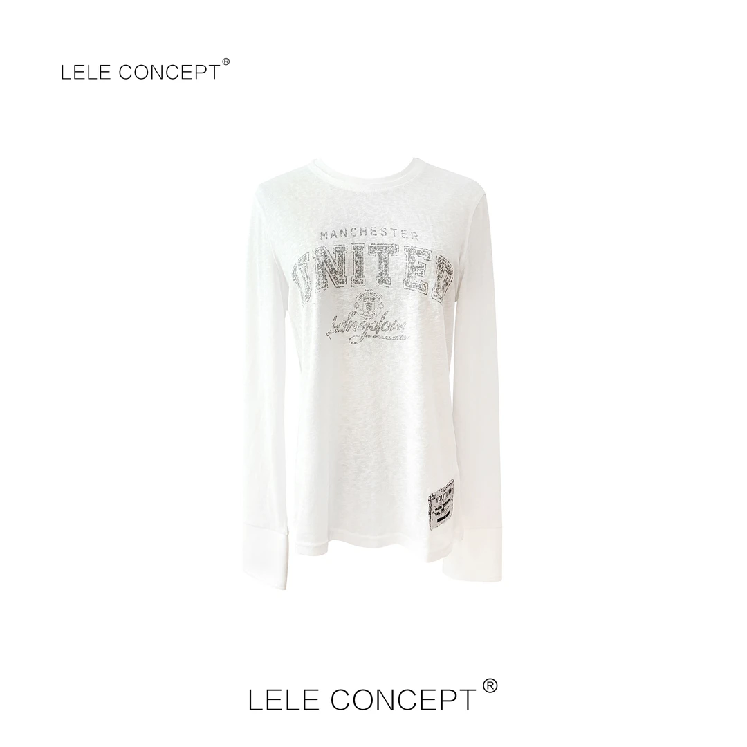 LELE CONCEPT | 【美超】休闲舒适减龄字母长袖T恤TX126