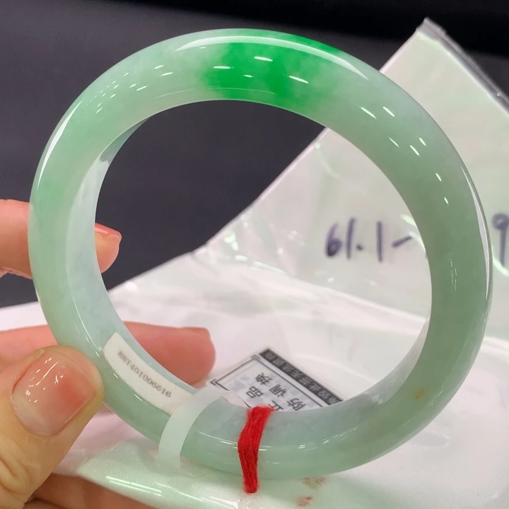 未镶嵌手镯翡翠正圈61，微棉