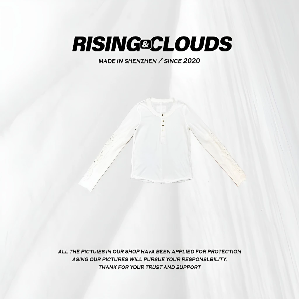 RISING&CLOUDS【法式灵魂】深圳南油秋冬”显瘦袖子镂空小衫”110076