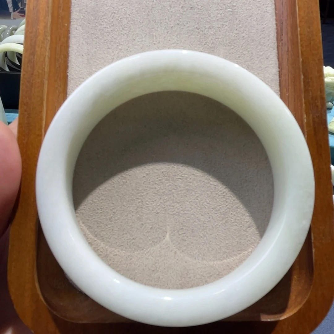 蓝田玉（蛇纹石化大理石玉）手镯未镶嵌笑**麻