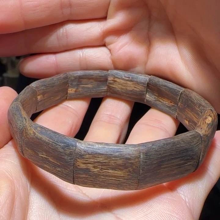 手串沉香金沙叶手串12.8克