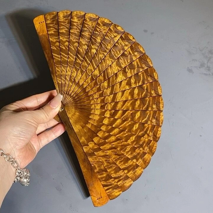 金丝楠小叶桢楠迷你扇苏扇15cm(闪电龙胆)
