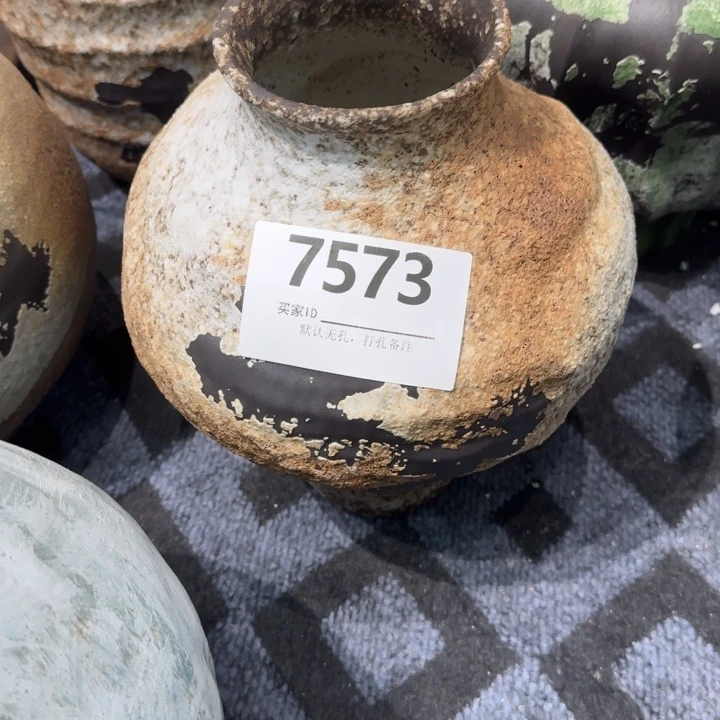 翠****瓷片景德镇高温花器编码7573高28口8默认无孔
