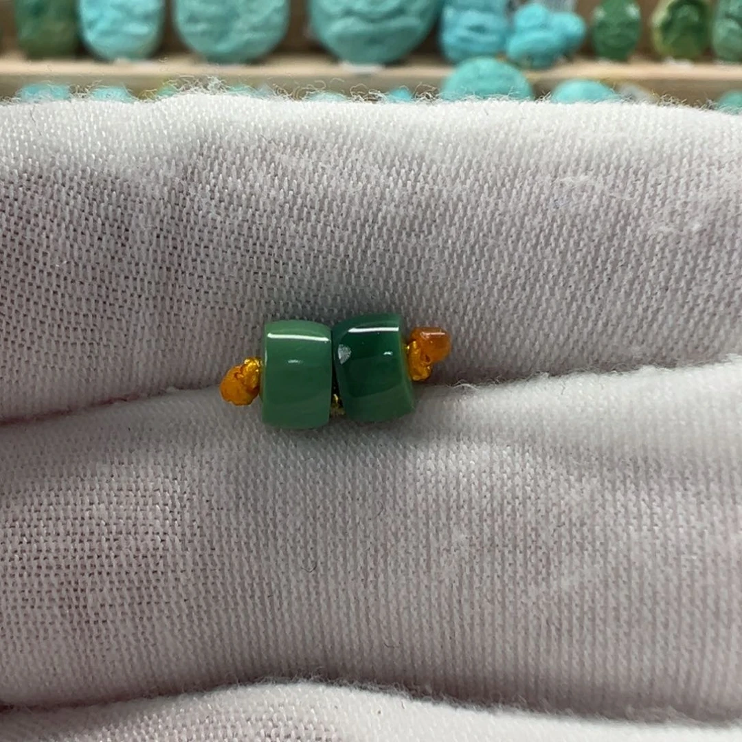 未镶嵌绿松石直切珠5.8x3.8mm