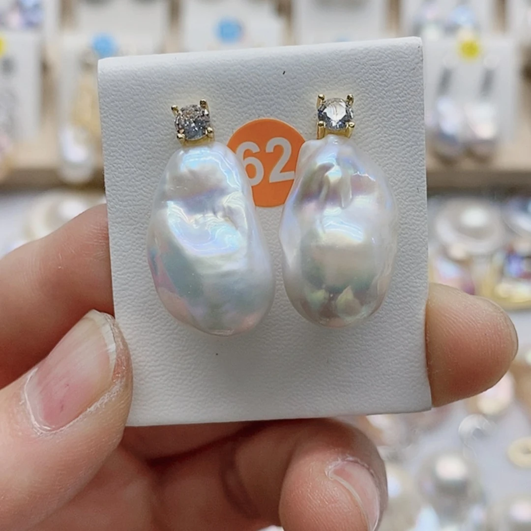 【闪购商品】淡水珍珠耳饰银S925镶嵌
