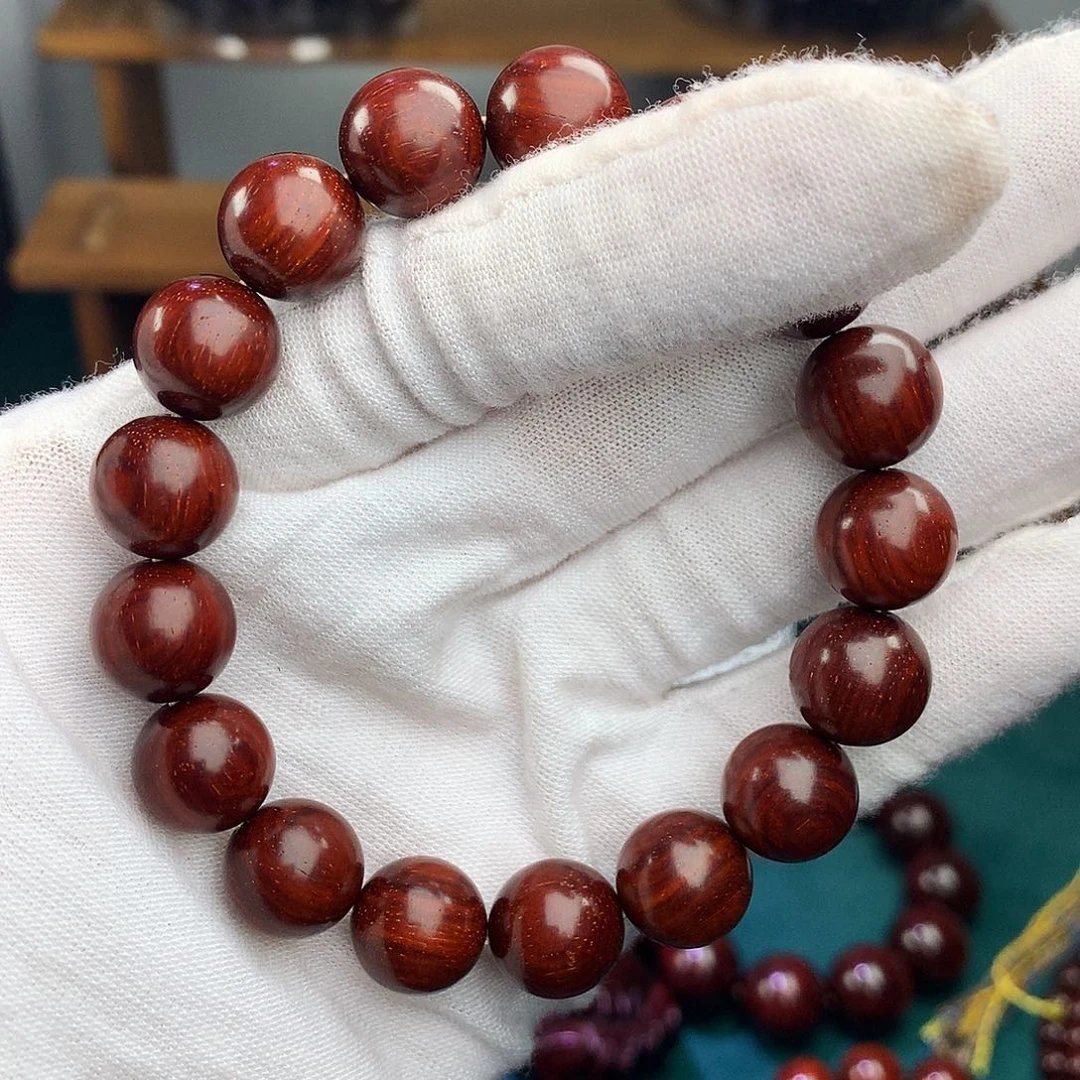 辰***滔檀香紫檀（小叶紫檀）手串/手链1.2无胶无蜡超顶泥