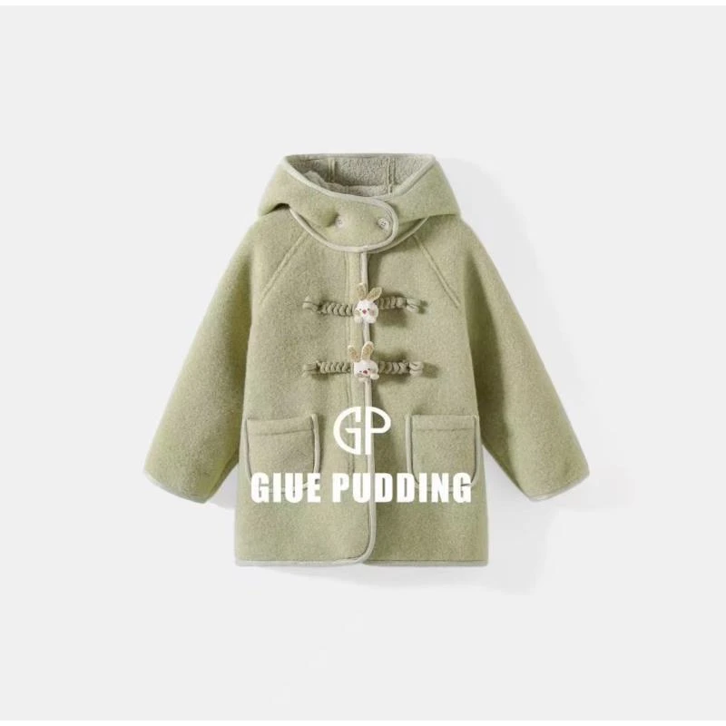 GP汤圆童装【北海道初雪】冬季韩系氛围感厚绒呢大衣 YA-3473