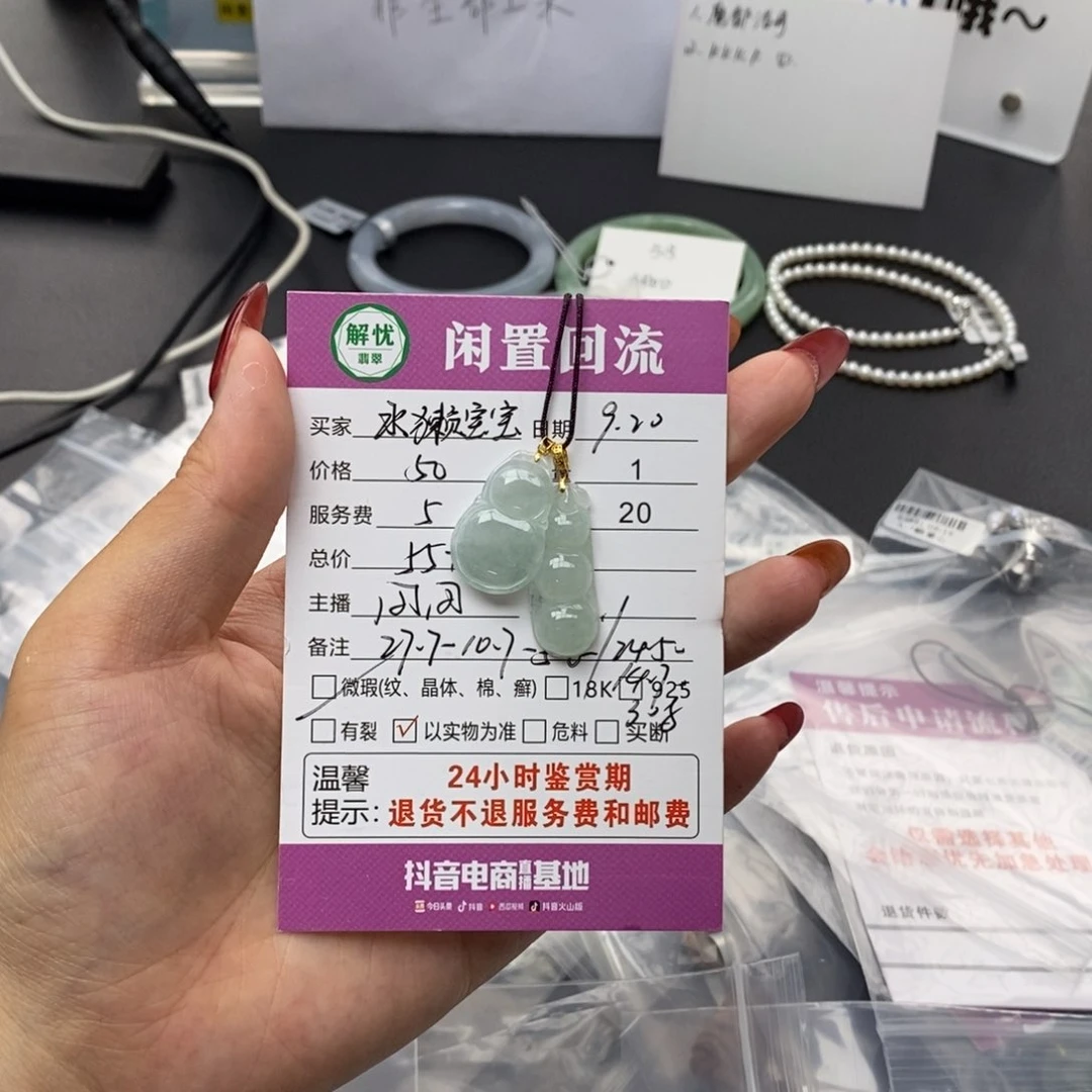 颈饰18K金镶嵌翡翠?***宝