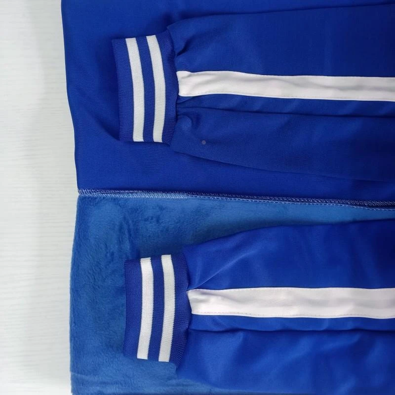 n校服裤子裤脚两条白边收口男初中高中小学生宝蓝色一道白杠束腿
