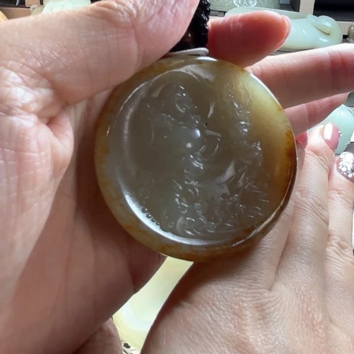 和田玉挂件未镶嵌雨**空