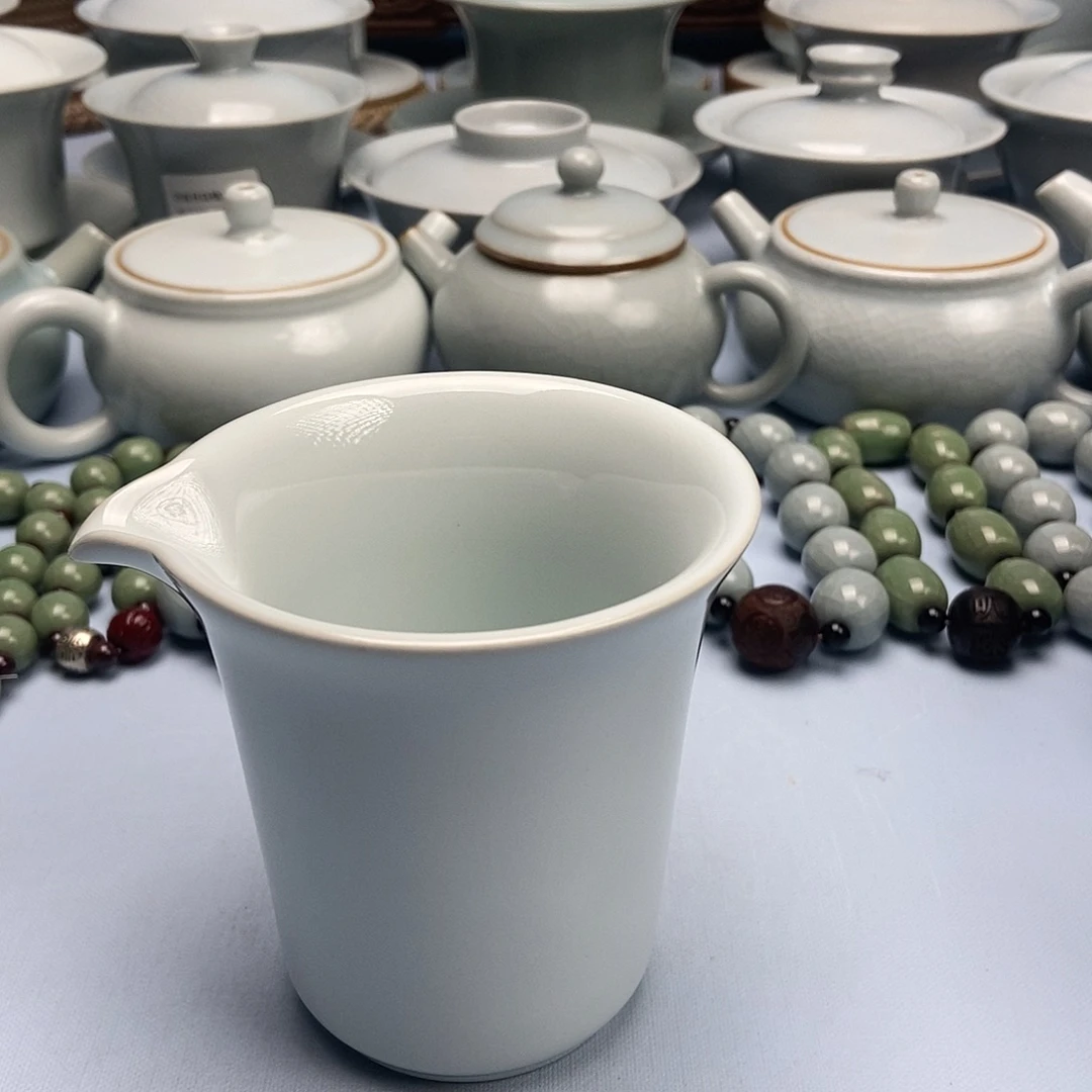 杯月白釉公道杯原矿原釉原产地