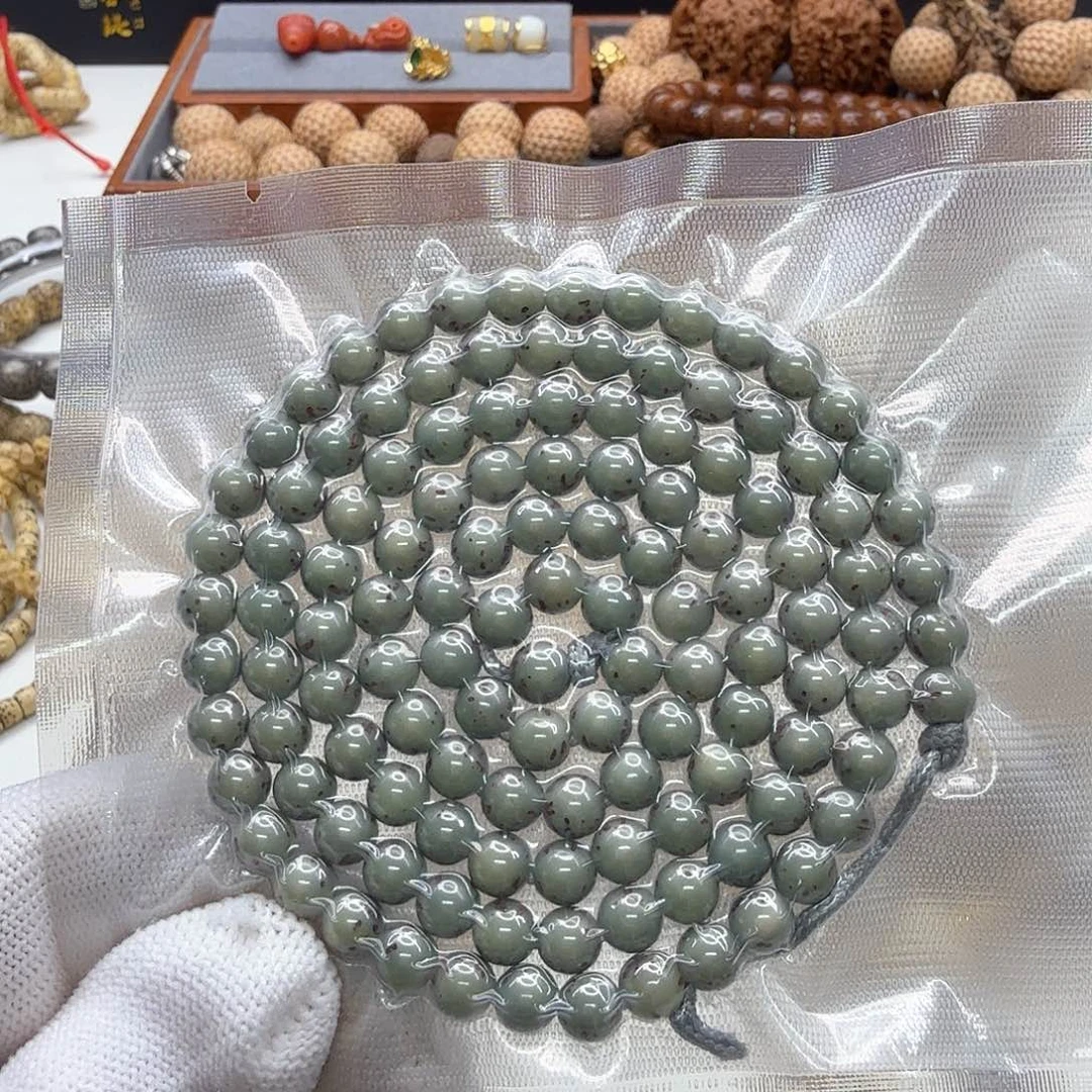 星月菩提手串34梵天糯冰绿幽灵河豚龙蛋6左右108