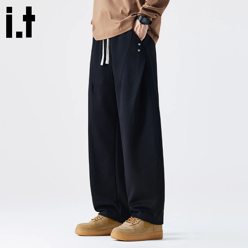 it: CHOCOOLATE美式复古休闲裤男士秋冬新款潮流百搭宽松直筒长裤