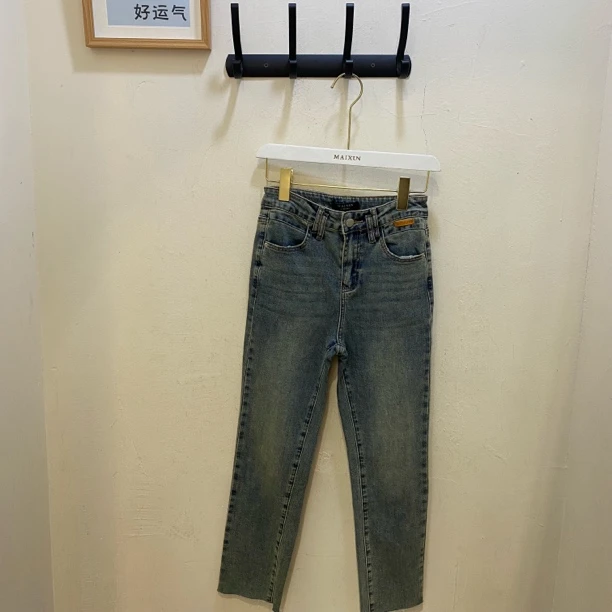 麦寻秋季蓝色小烟管裤kcncq014