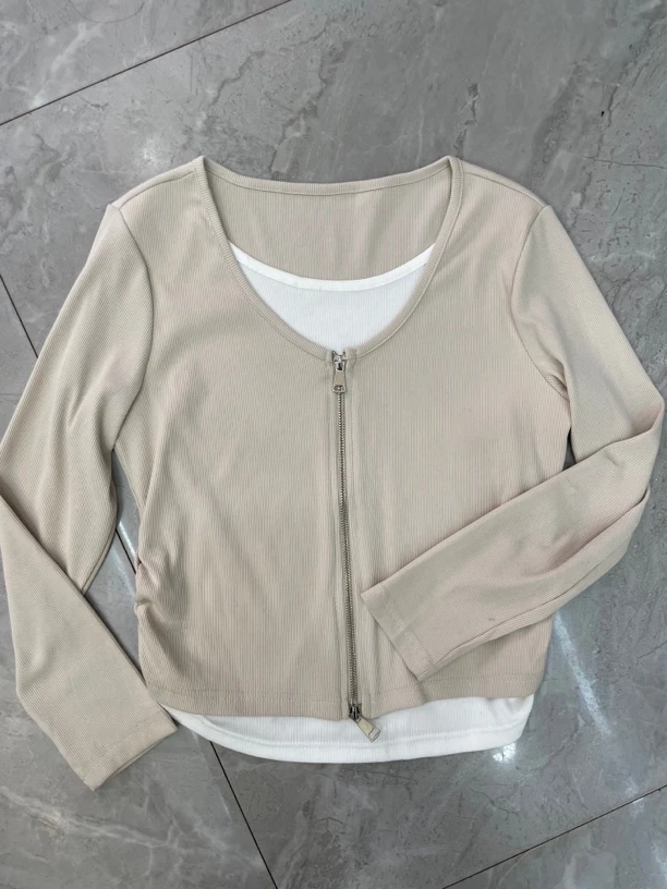 打底上衣女长袖圆领简约