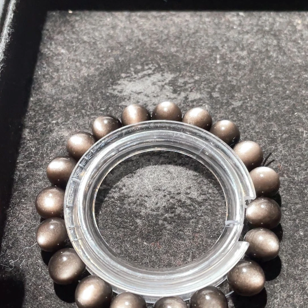 黑曜岩手链未镶嵌麦**๑