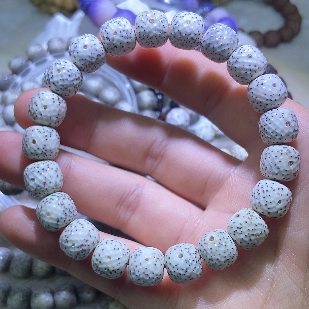 星月菩提手串白**r原白龙鳞