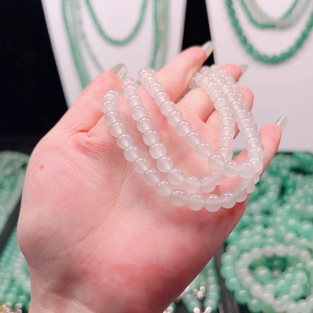 项链未镶嵌石英质玉（非洲翠）