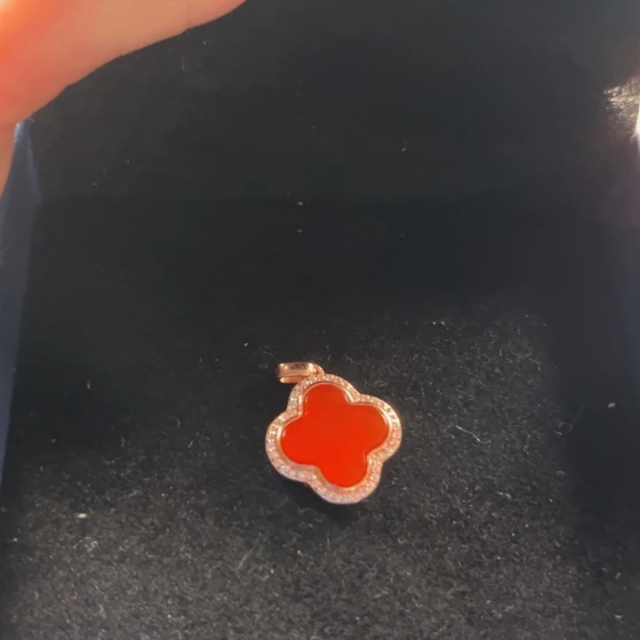 南红玛瑙银S925镶嵌项链