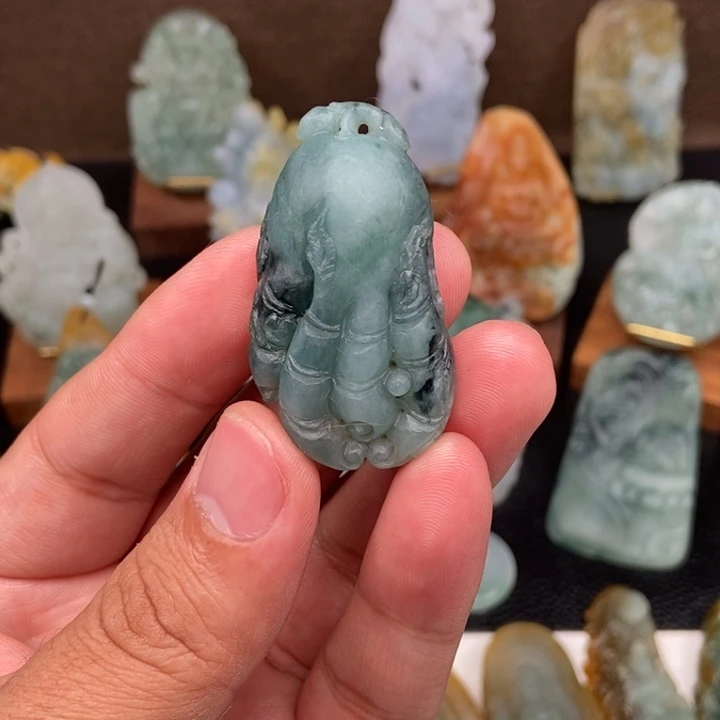 定制翡翠未镶嵌佛手瓜