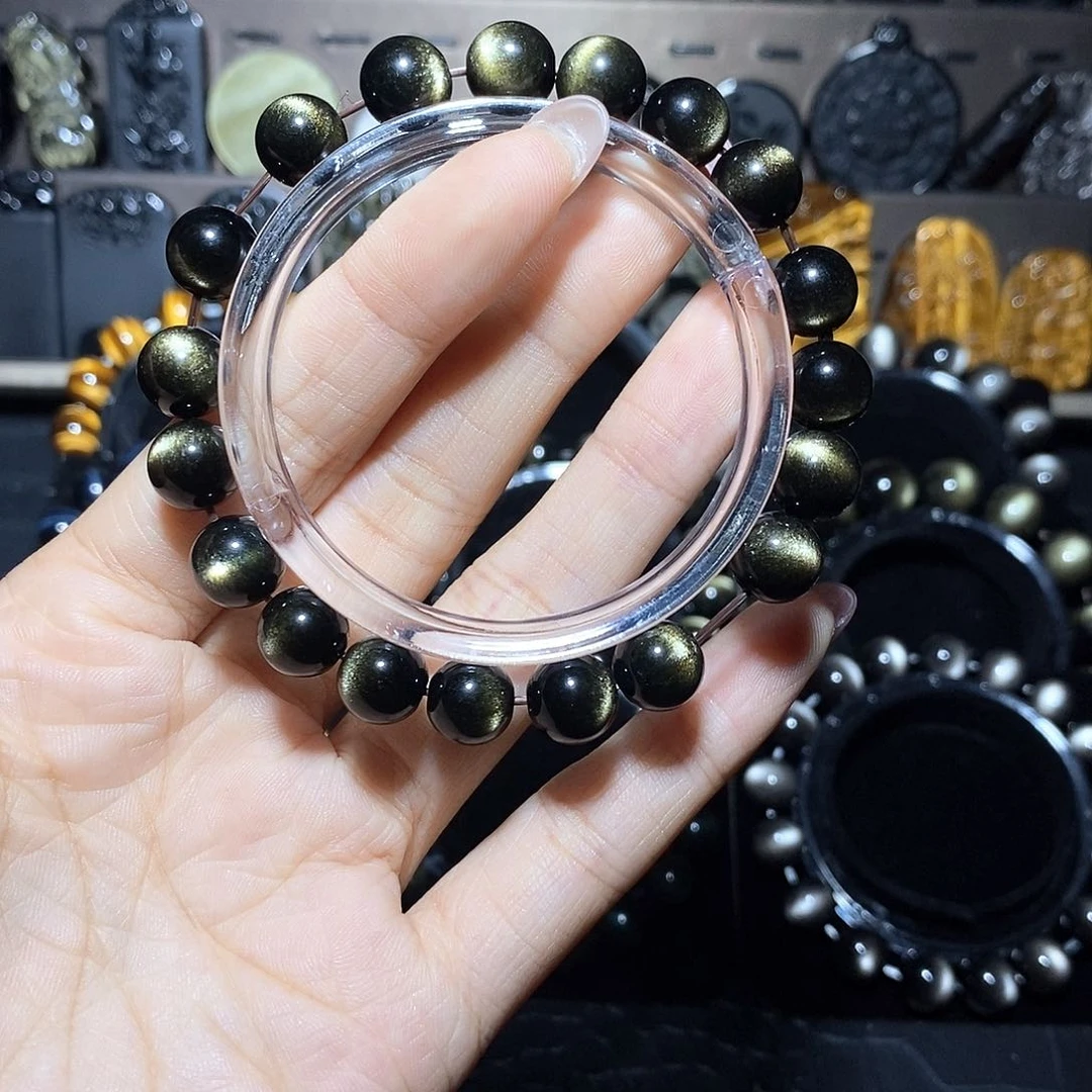 黑曜岩未镶嵌手链云*