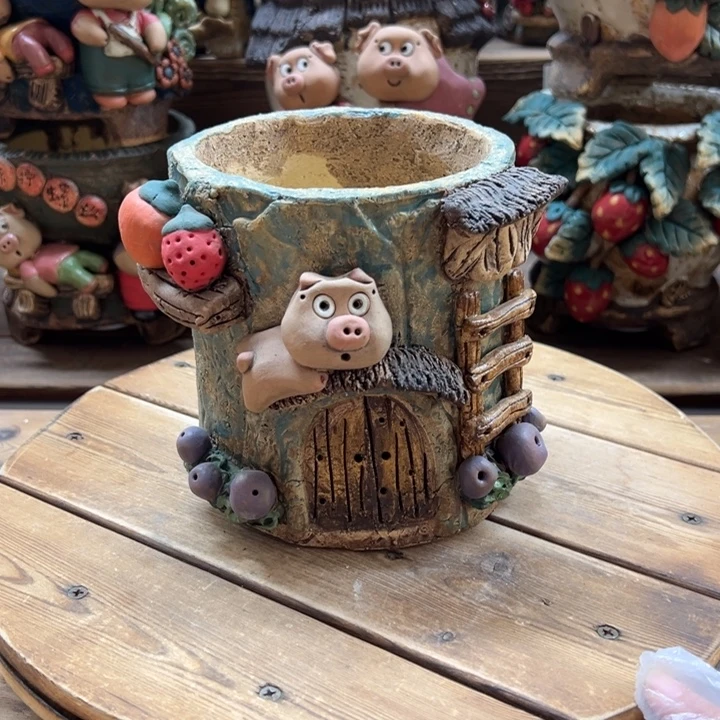 嘻哈多肉花盆百搭