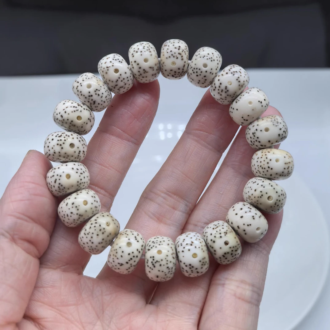 玩家毕业收藏海南原生态白13X9藏桶单圈星月菩提牛毛星