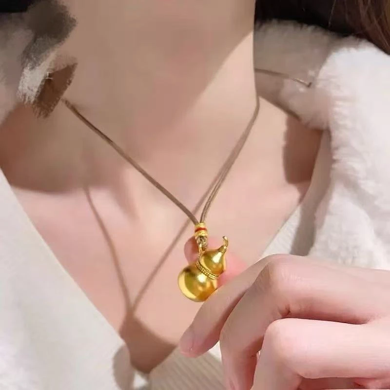 【抖音好货】孟加拉赤金豆豆提炼手工改款【平安葫芦】精工版可佩戴