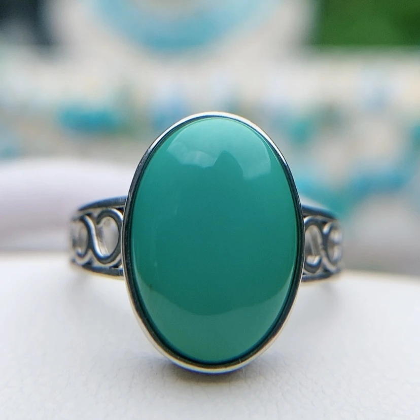 【闪购商品】绿松石戒指银S925镶嵌