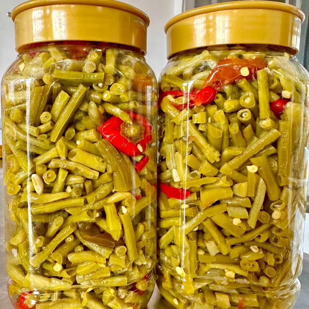 腌豇豆 500g/瓶 酸豆角脆嫩口味 微酸微咸微辣 潜山露天菜 包邮