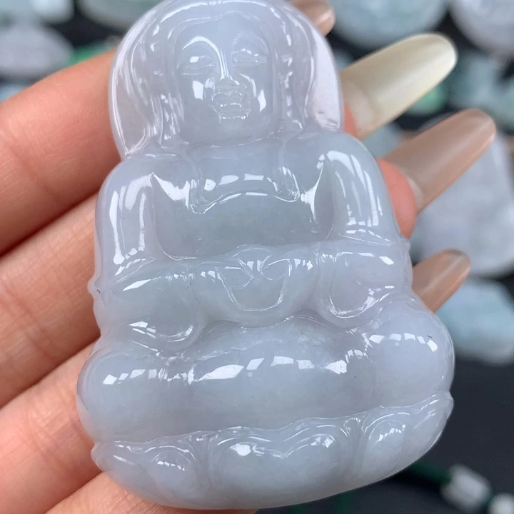 颈饰未镶嵌翡翠玉观音吊坠